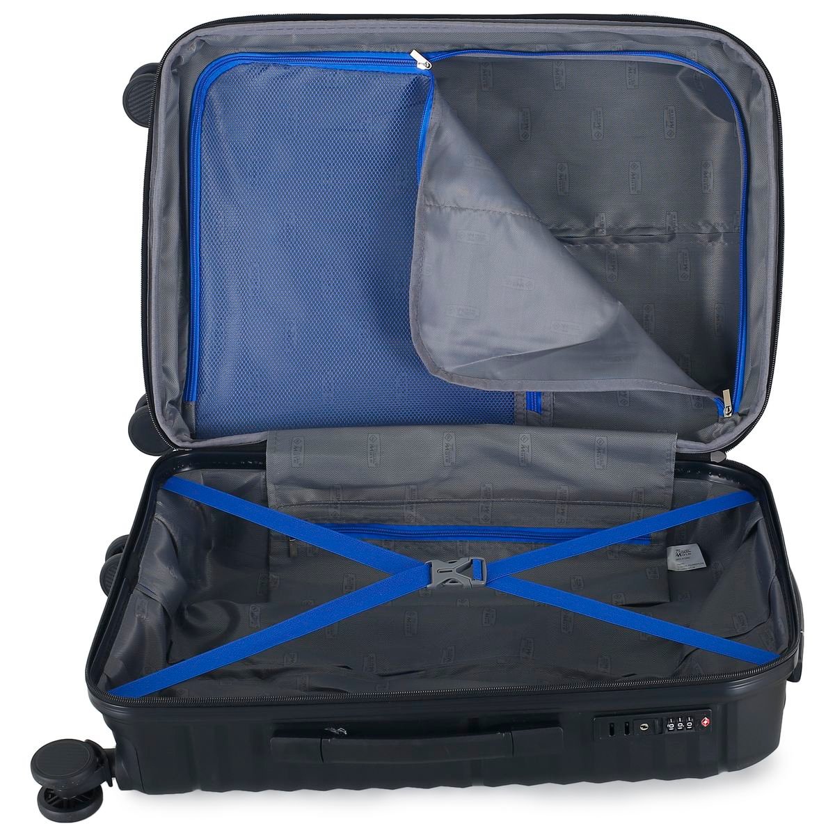 Travel Mate 75cm Hard Shell Zipper 8 Wheel Xbag Trolley Case TSA L-349 A - Black - Image 5