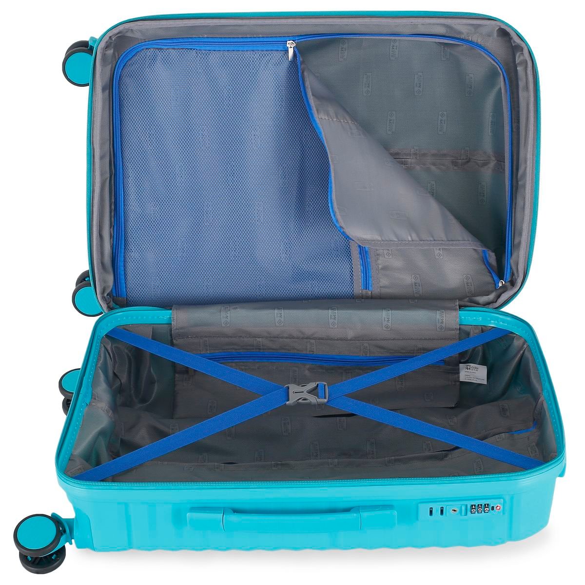Travel Mate 75cm Hard Shell Zipper 8 Wheel Xbag Trolley Case TSA L-349 A - Teal - Image 5
