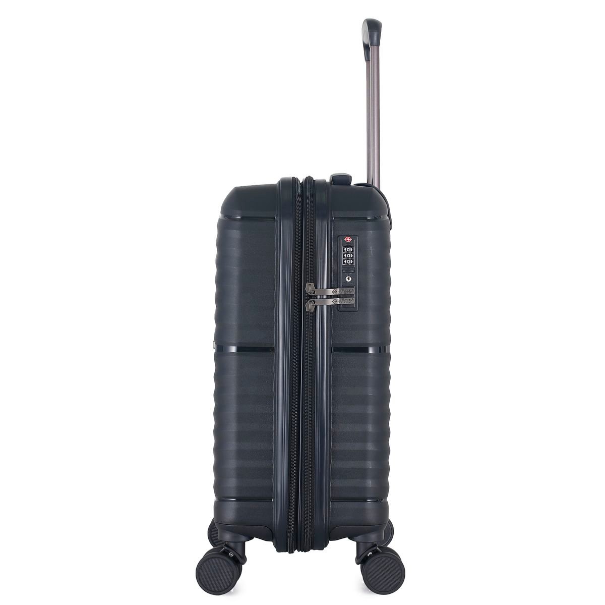 Travel Mate 53cm Hard Shell Zipper 8 Wheel Xbag Cabin Trolley TSA L-349 C - Black - Image 4