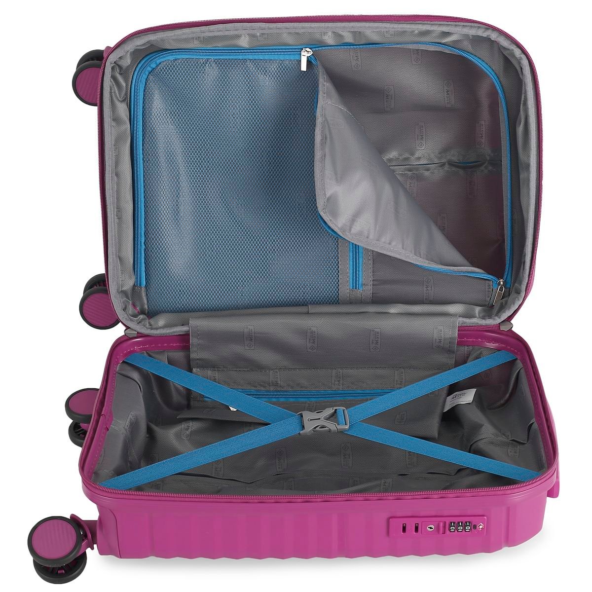 Travel Mate 53cm Hard Shell Zipper 8 Wheel Xbag Cabin Trolley TSA L-349 C - Pink - Image 5