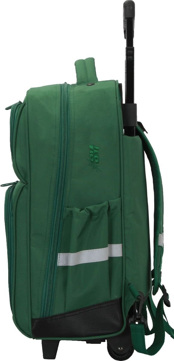 School Mate Large Laptop/tablet Trolley Backpack Grn - Image 5