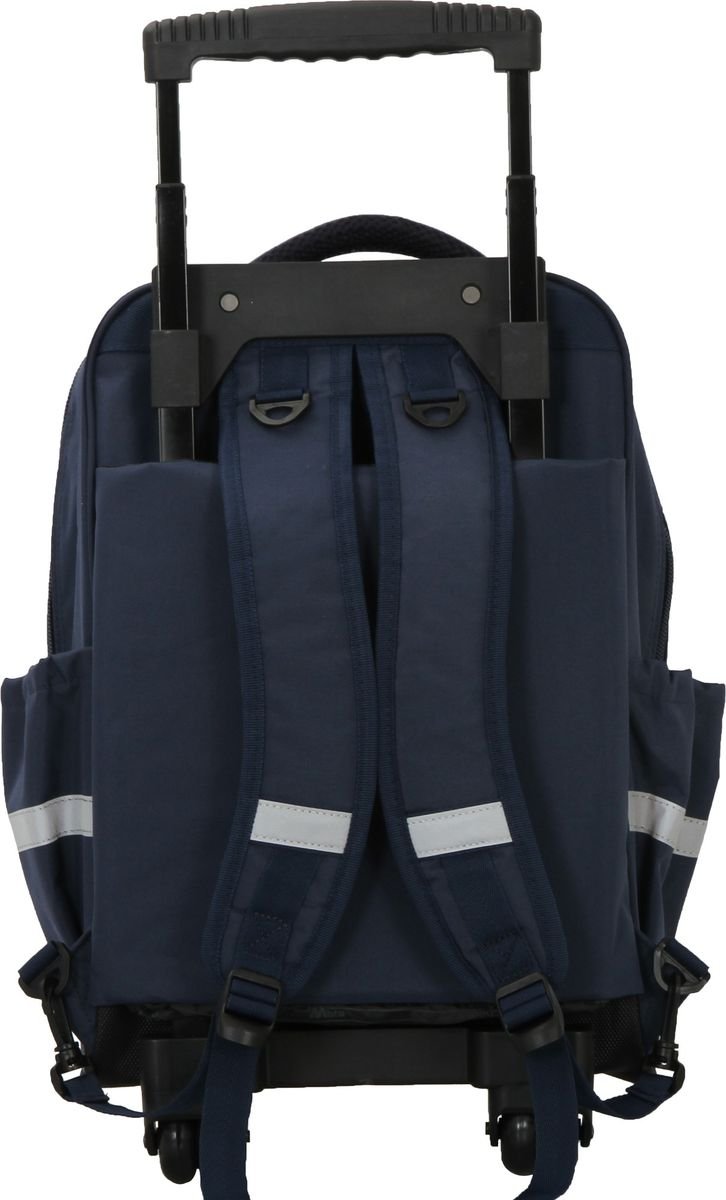 School Mate Large Laptop/tablet Trolley Backpack NAVY - Image 4