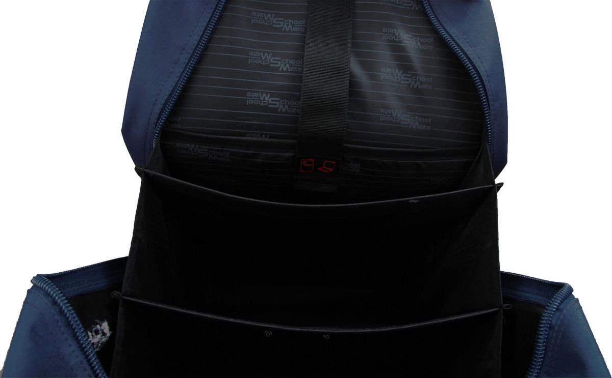 School Mate Large Laptop/tablet Trolley Backpack NAVY - Image 5