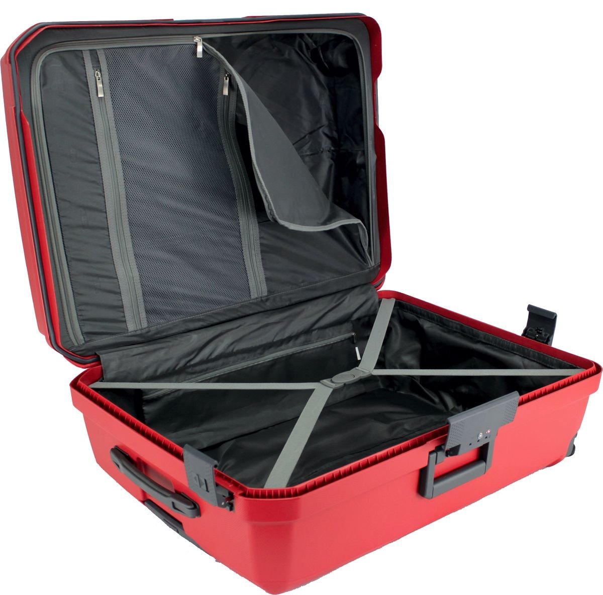Travel Mate 55 CM Polyprop 8 Wheel Cabin Trolley XBAG Case TSA L-339 C - RED - Image 2