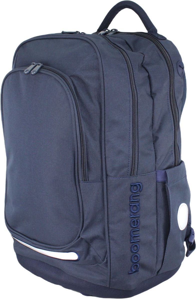 Boomerang Large Plain Orthopaedic Backpack Navy - Image 5