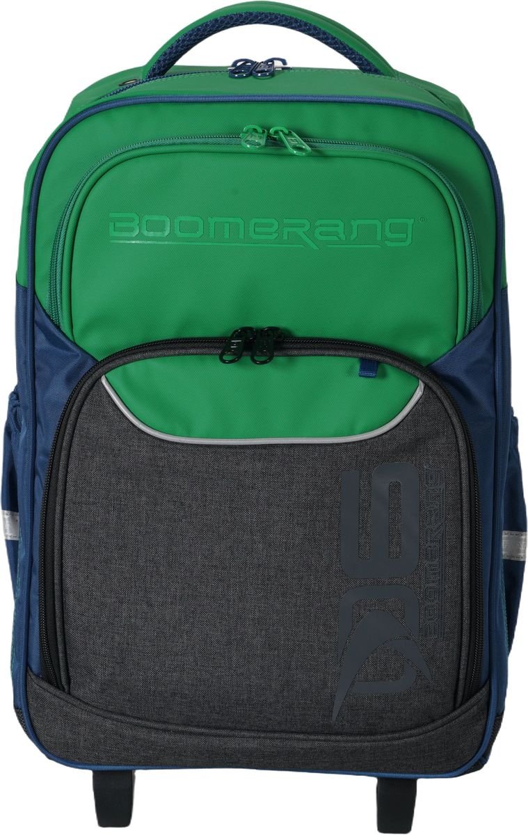 Boomerang Large Xbag Polyester TPU Division Trolley Backpack S-530-04 Green - Image 2