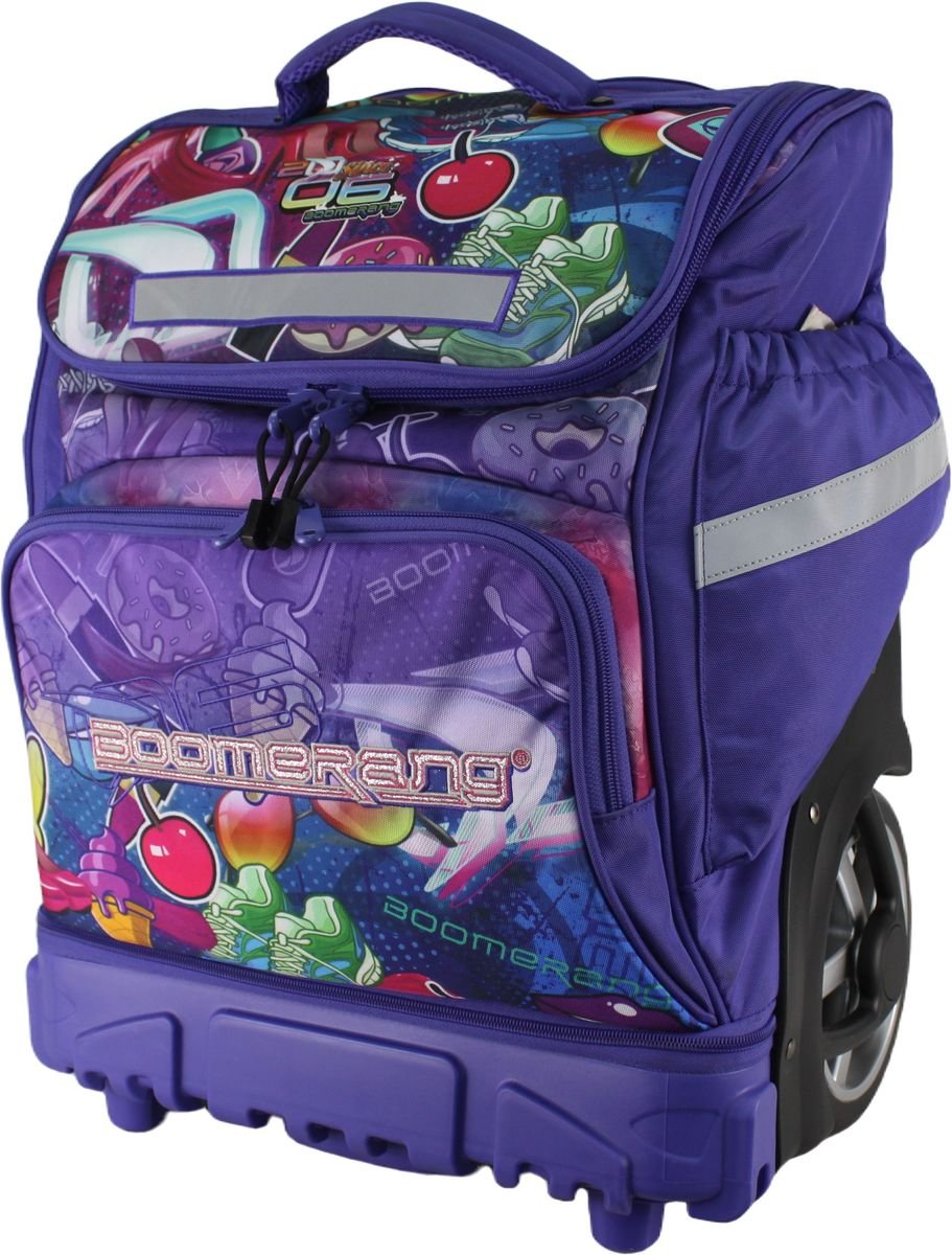 Boomerang Big Wheel XL Hardbase Trolley Backpack Lilac - Image 2