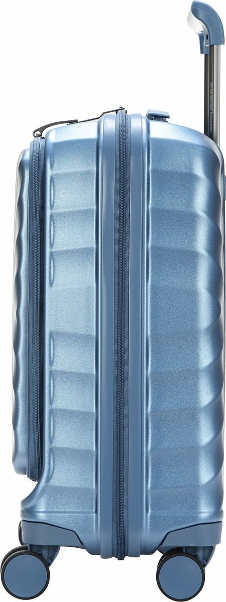 TravelMate 55cm Hard Shell Zipper 8 Wheel Xbag CABIN Trolley TSA L-350 C - Blue - Image 6
