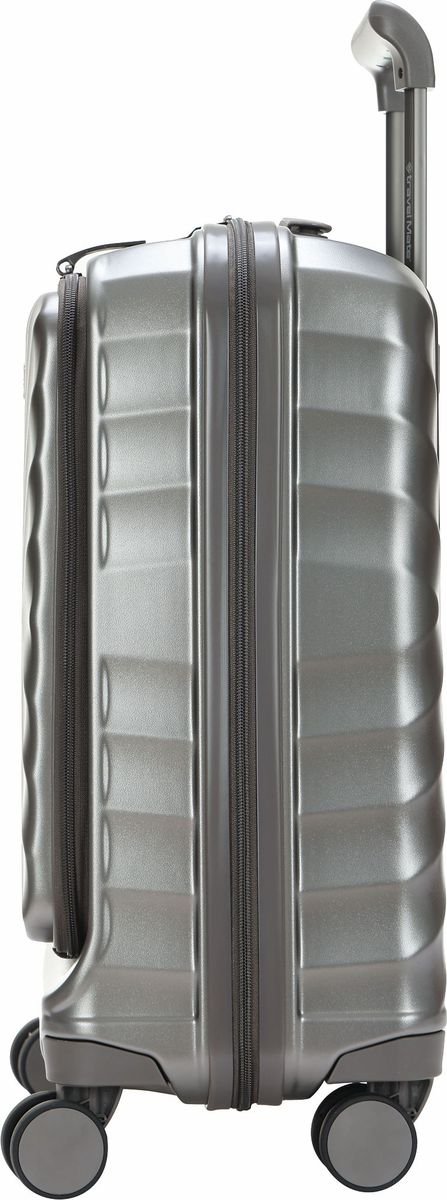 TravelMate 55cm Hard Shell Zipper 8 Wheel Xbag CABIN Trolley TSA L-350 C - Grey - Image 6