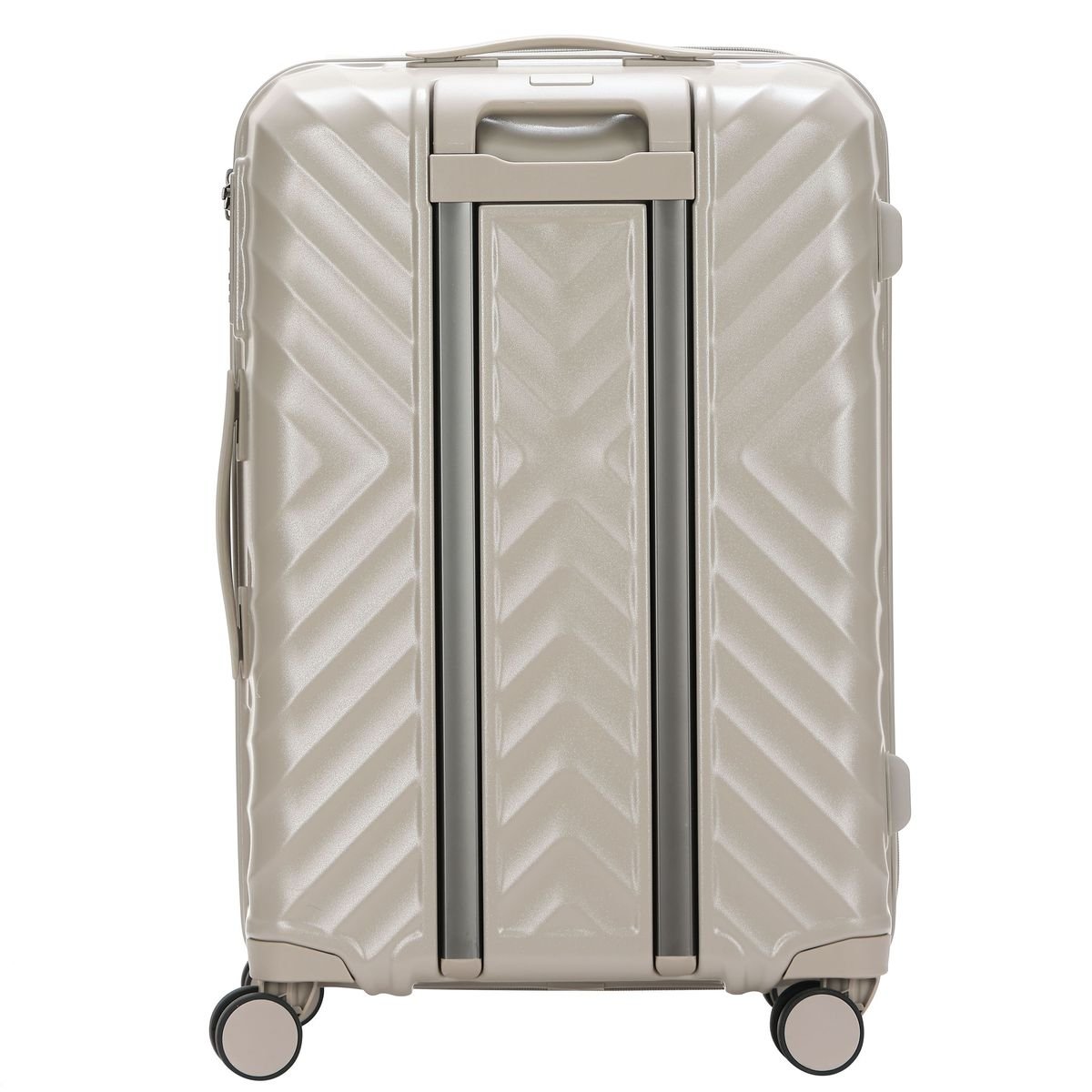TravelMate 66cm Hard Shell Zipper 8 Wheel Xbag MEDIUM Trolley TSA L-350 B - Beige - Image 7