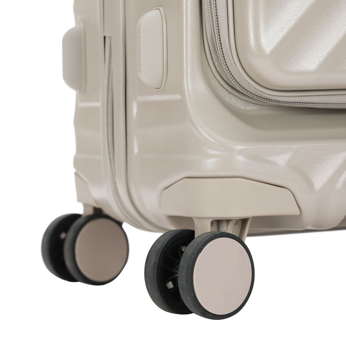 TravelMate 66cm Hard Shell Zipper 8 Wheel Xbag MEDIUM Trolley TSA L-350 B - Beige - Image 3