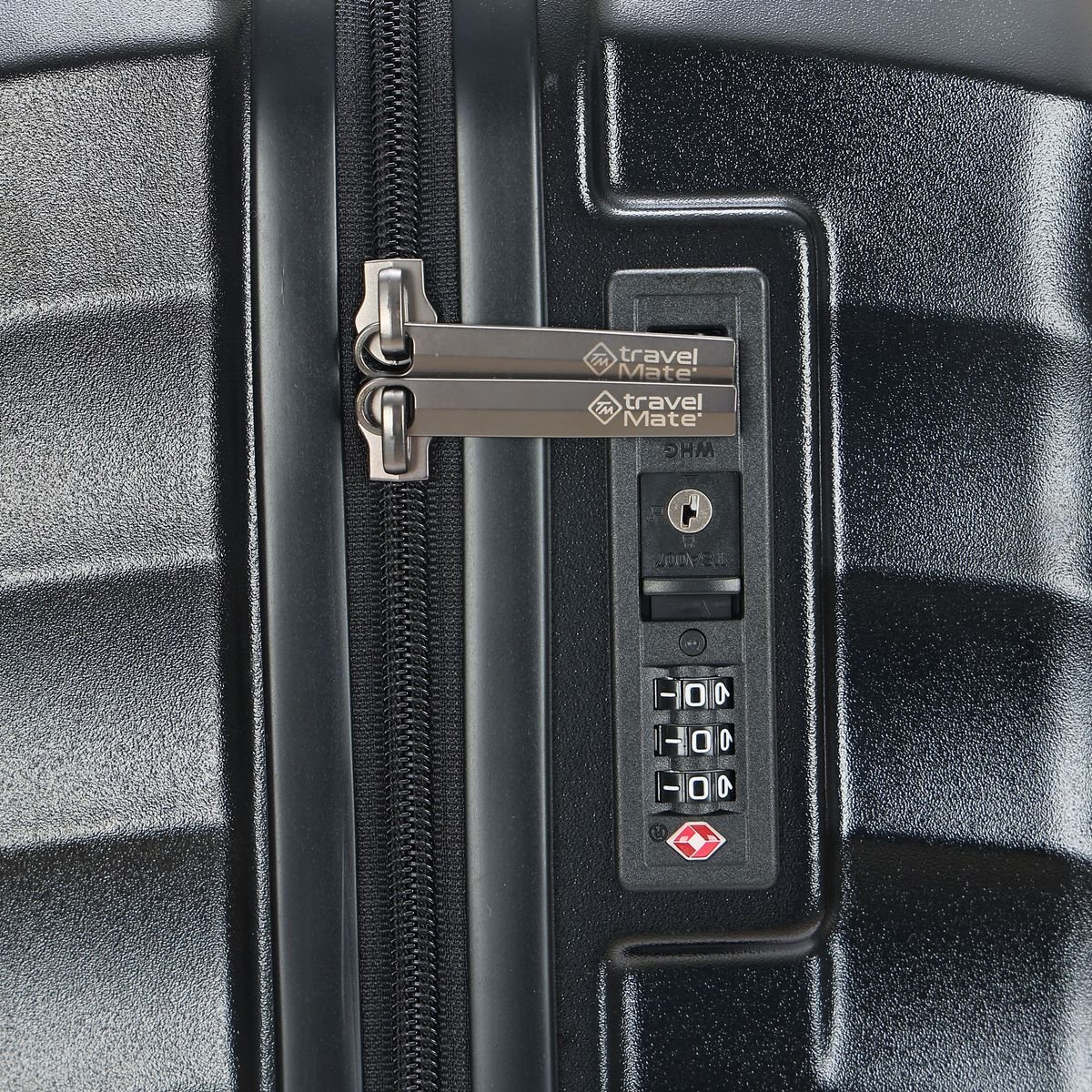 TravelMate 66cm Hard Shell Zipper 8 Wheel Xbag MEDIUM Trolley TSA L-350 B - Black - Image 4